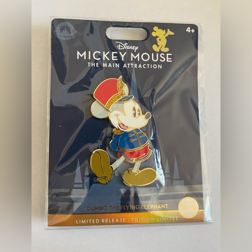Disney Mickey Mouse Main Attraction Dumbo The Flying Elephant Jumbo Pin 8/12